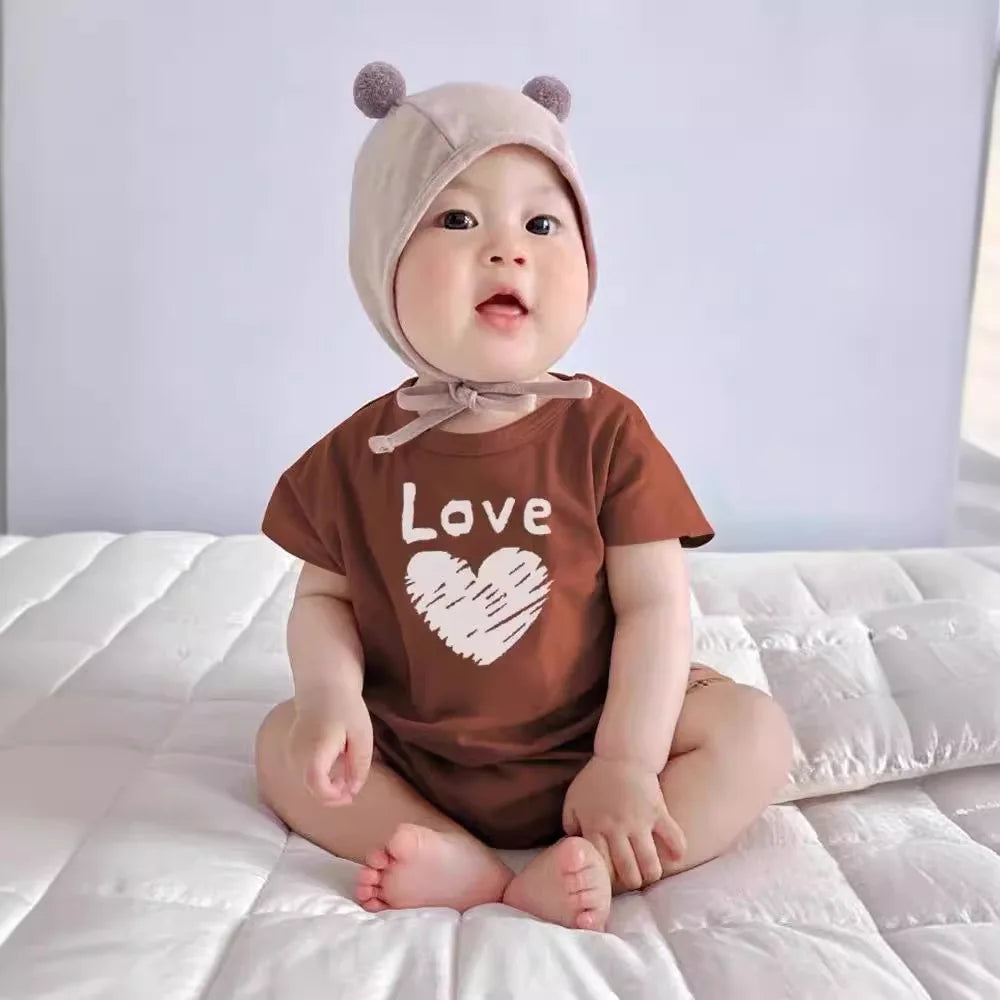 Love Family Matching Outfits 2025 New Arrival - Stylish One Family Parent-Child Love Short Sleeve T-shirt for Baby