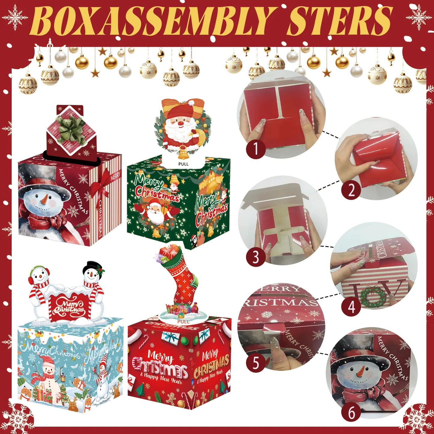 Christmas Gifts In Different Styles Christmas Theme Party Surprise Gift Box Draw Money Gift Box Desktop Decoration Supplies