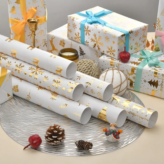 Festive Glossy Wrapping Paper for Christmas Gifts