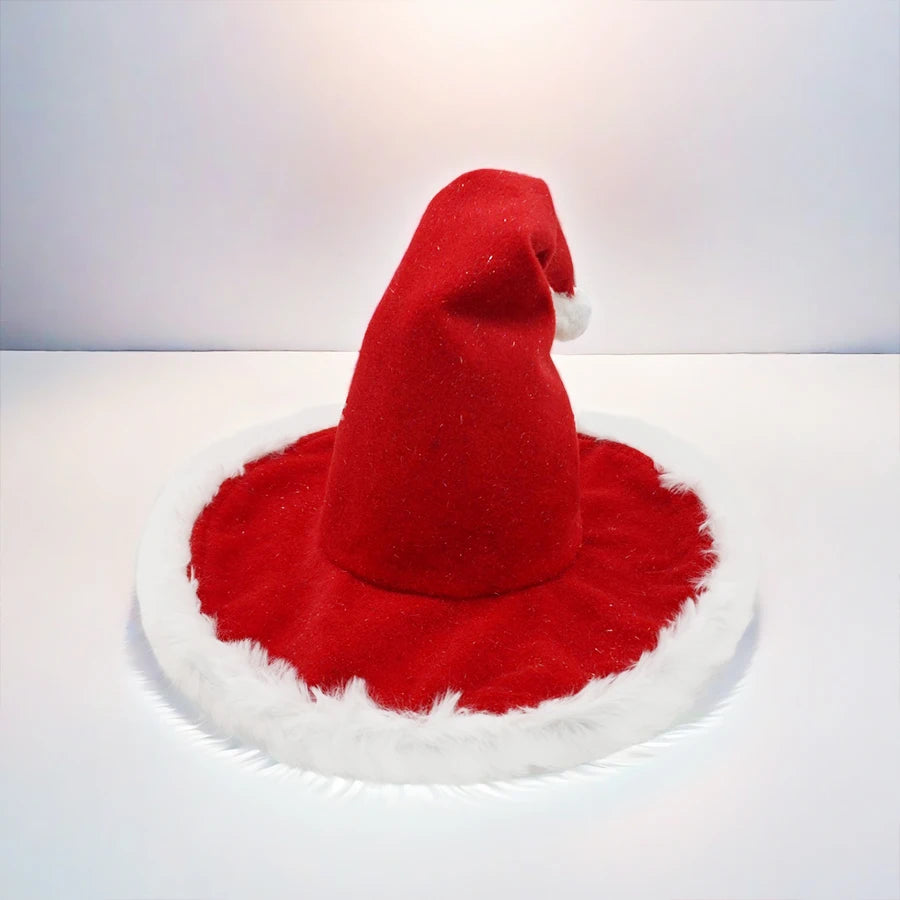 Christmas Hat, Santa Hat Holiday for Adults Unisex Comfort Extra Thicken Fur Xmas Hat for New Year Festive Party