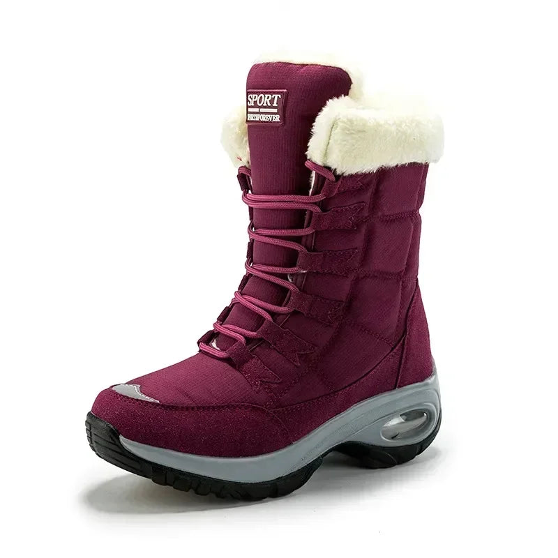 Women Winter Boots Women's Keep Warm Mid-Calf Snow Boots Women Hiking Boots High Quality Comfortable Air Cushion Women Boot