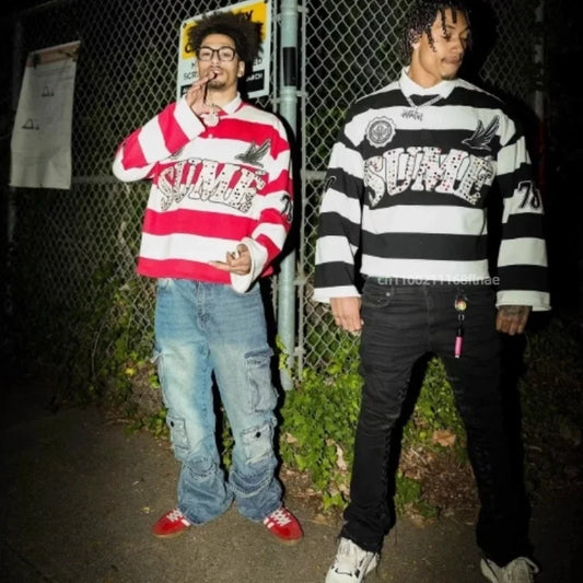 2025 American Street Dance Clothing Street Hip Hop Trend Casual Dance Performance Top New Fashion Trend 3D Printed Polo Shirt