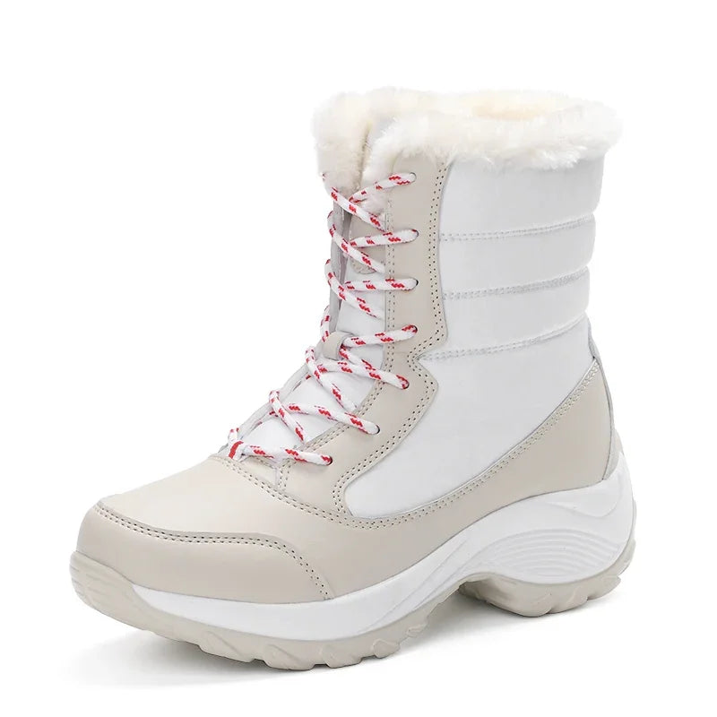 Winter Snow Boots Women Anti-slip Keep Warm Plush Comfortable Walking Shoes Breathable Outdoor Casual Sneakers Women