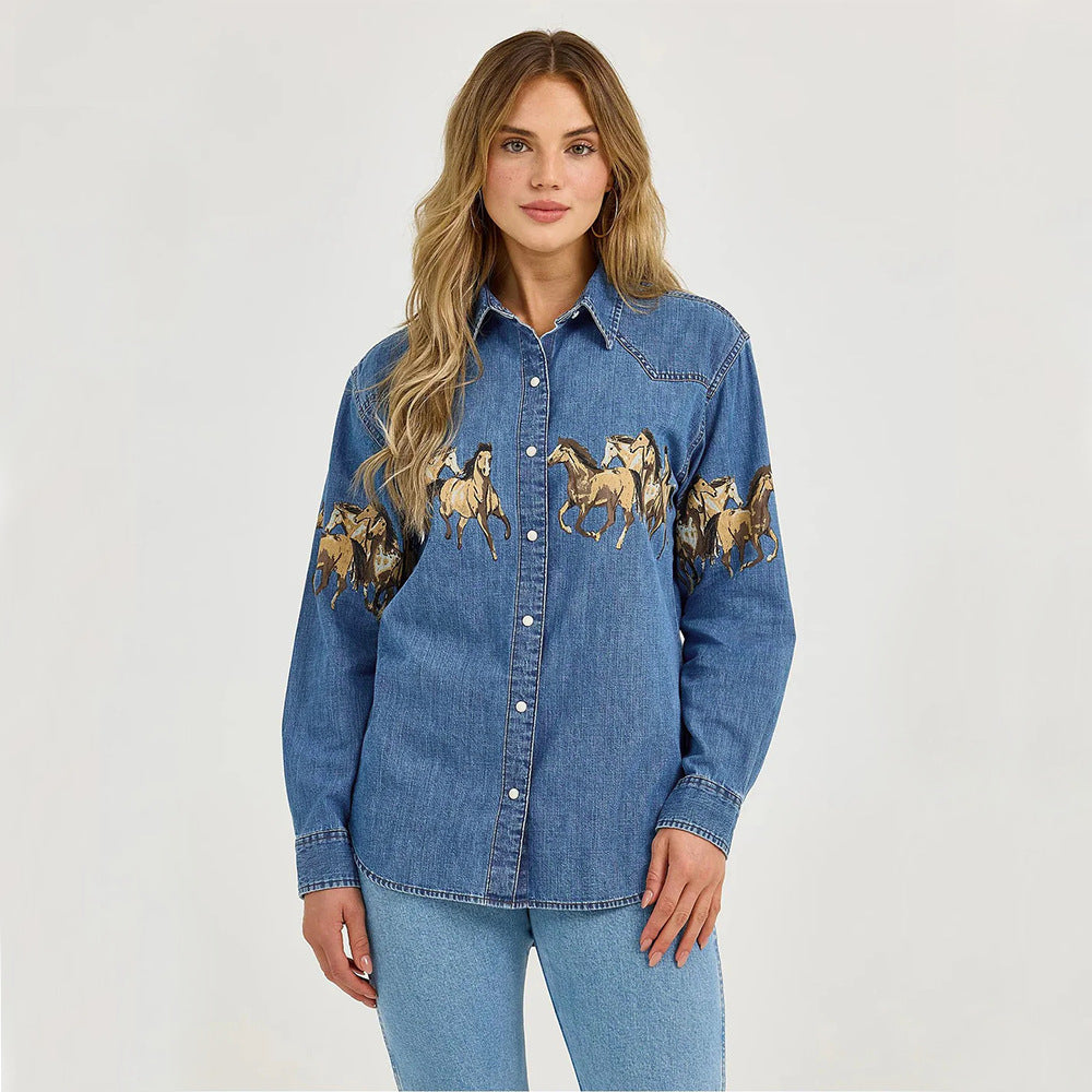 Retro Denim Lapel Denim Jacket