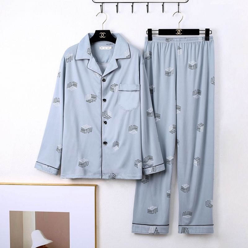 Mens Minimalist Long Sleeve Loungewear Pajamas