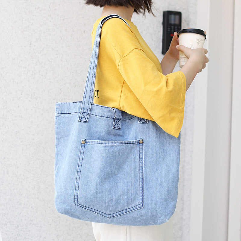 Denim handbag