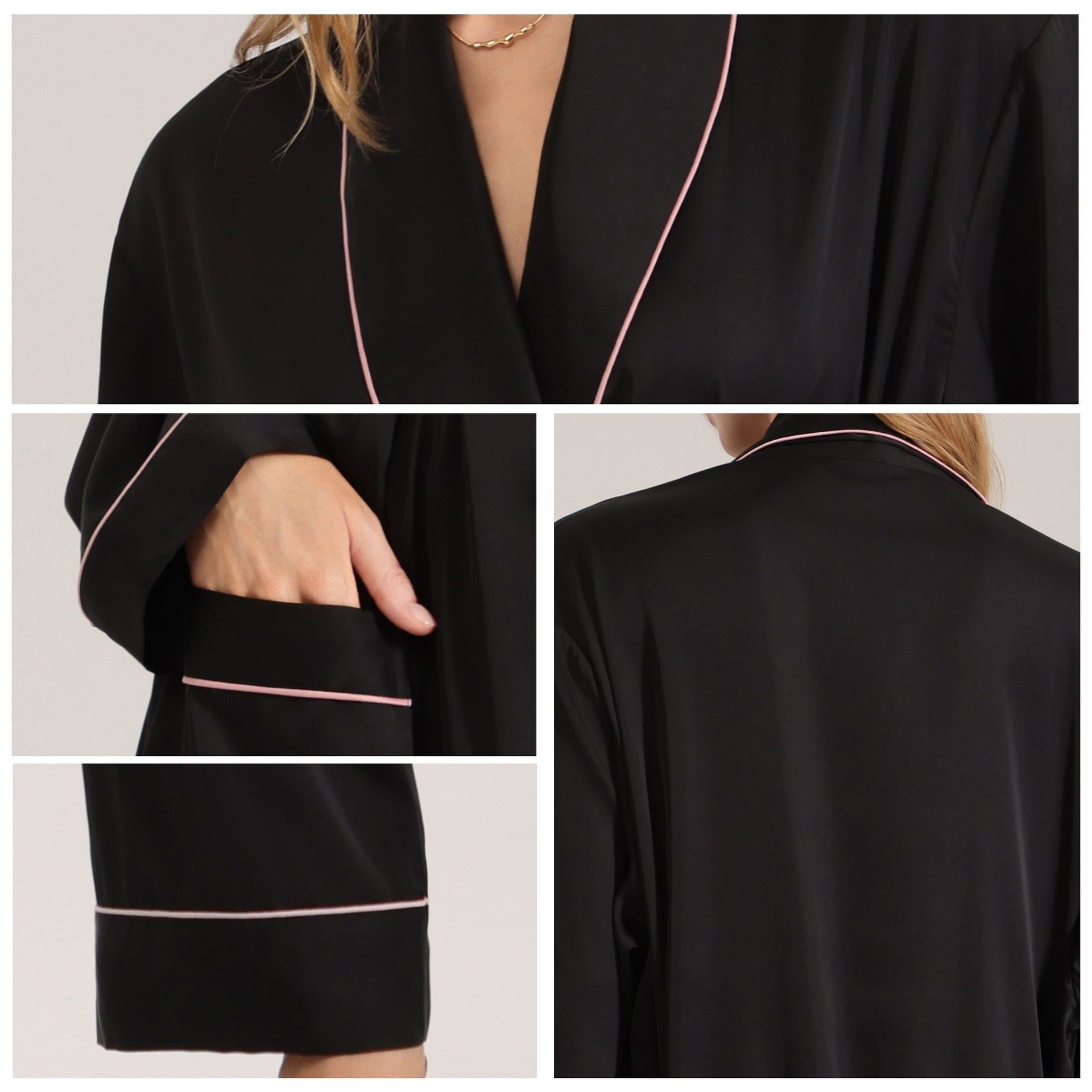 Women SpringSummer High-End Loungewear Long-Sleeve Robe