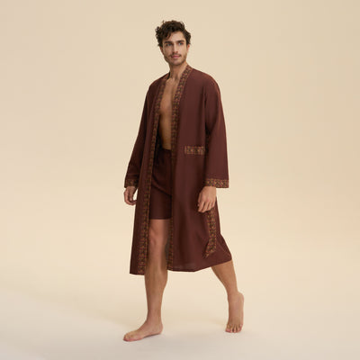 Loose Casual Middle Eastern-style Single Nightgown For Couples Long Cloud-shaped Cotton Loungewear