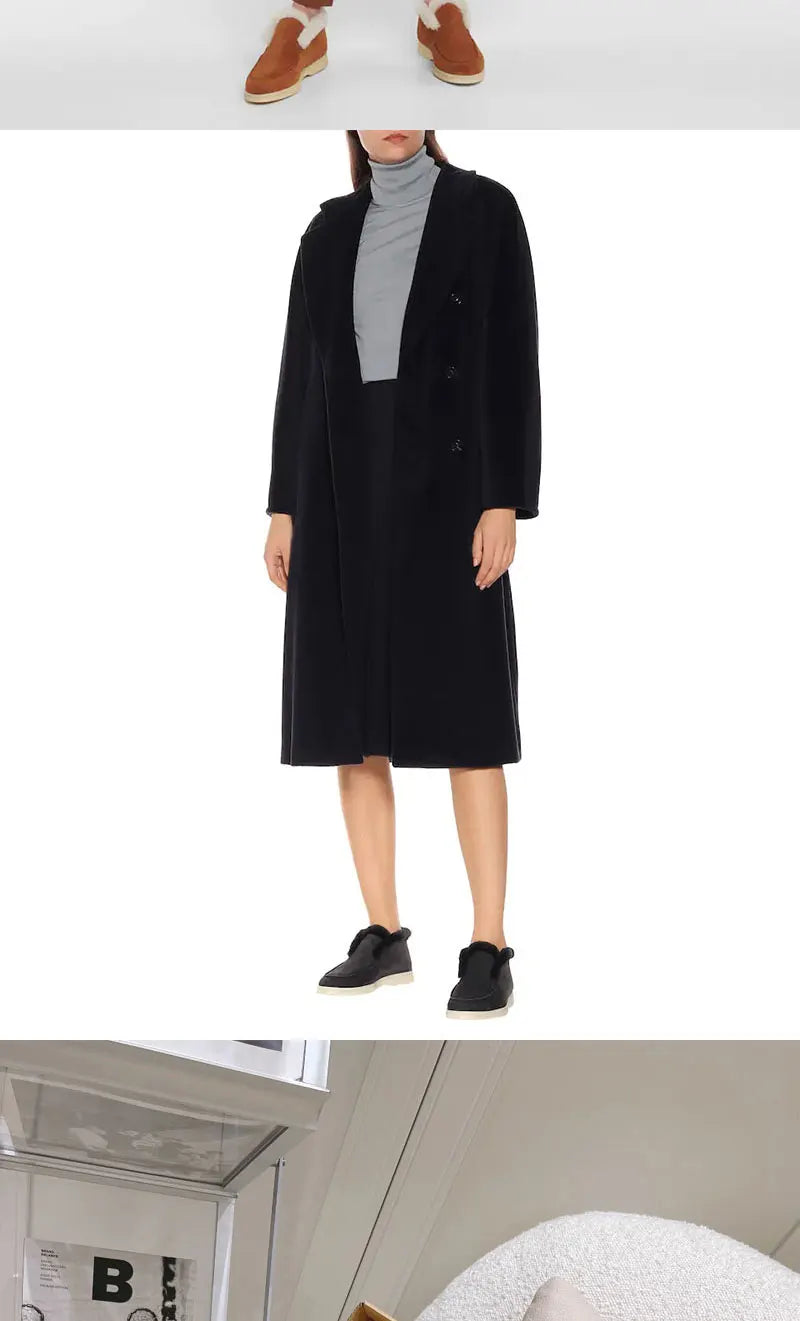 Winter Snow Boots For Women  Fur One-Piece Warm Loafers With Fleece Cuffs  Woolen Short Boots For Women  Wnter Boots