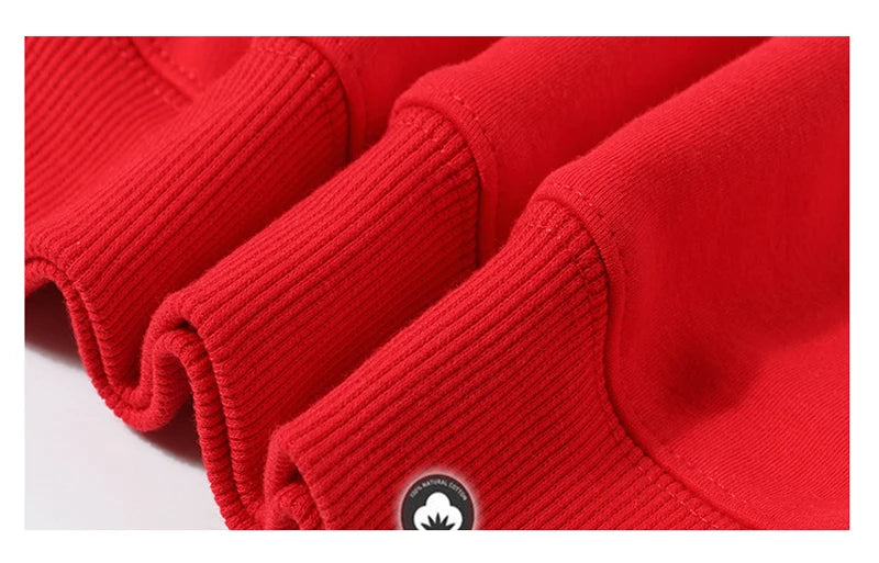 Family Outfit Matching Hoodie Winter Clothes Friend TV Font Outfit Warm Pullover Clothing Sweater Velvet Children Sweatshirt MOM