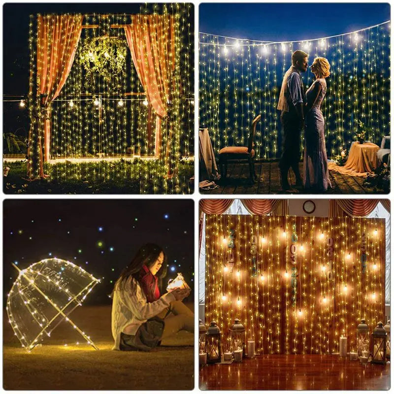 Fairy Lights Curtain for Christmas & New Year Decoration