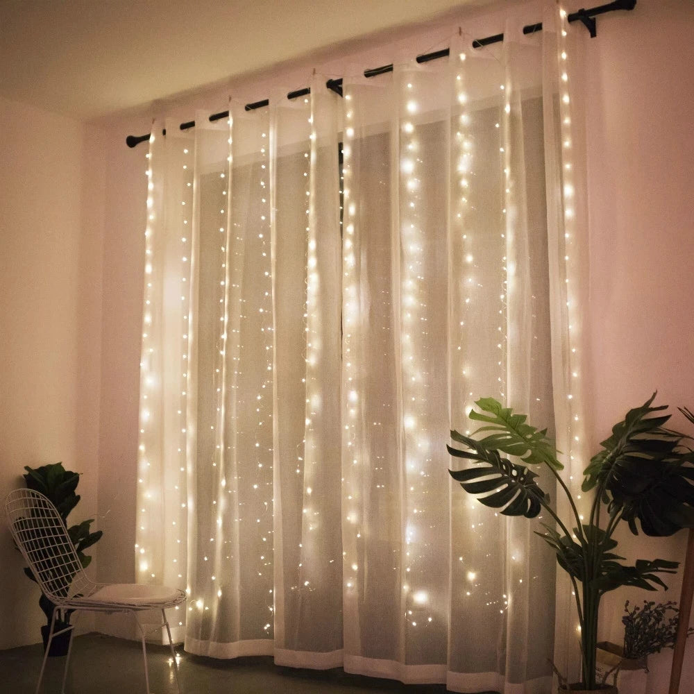 Fairy Lights Curtain for Christmas & New Year Decoration