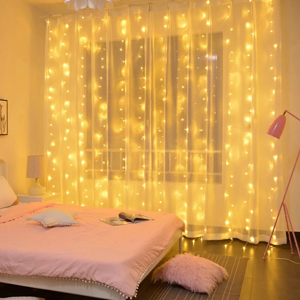 Fairy Lights Curtain for Christmas & New Year Decoration