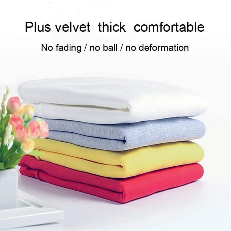 Family Outfit Matching Hoodie Winter Clothes Friend TV Font Outfit Warm Pullover Clothing Sweater Velvet Children Sweatshirt MOM