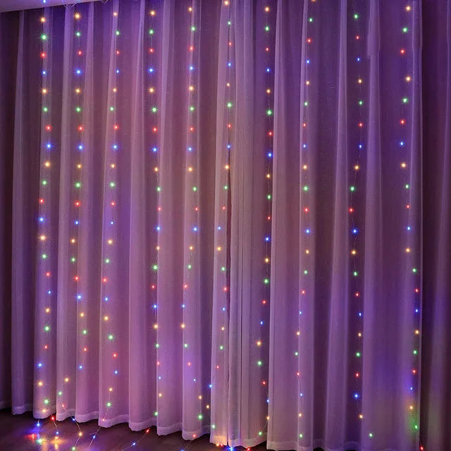 Fairy Lights Curtain for Christmas & New Year Decoration