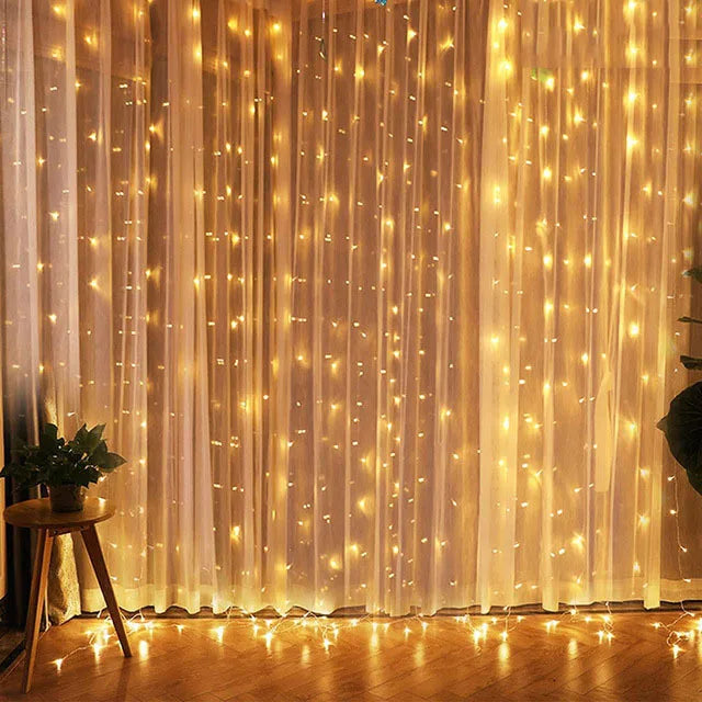 Fairy Lights Curtain for Christmas & New Year Decoration