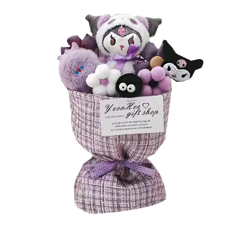 Christmas Giftsanime character kitty cat Plush Bouquet Birthday Present for Girl Friend Besties Thanksgiving Gift Cartoon Kawaii