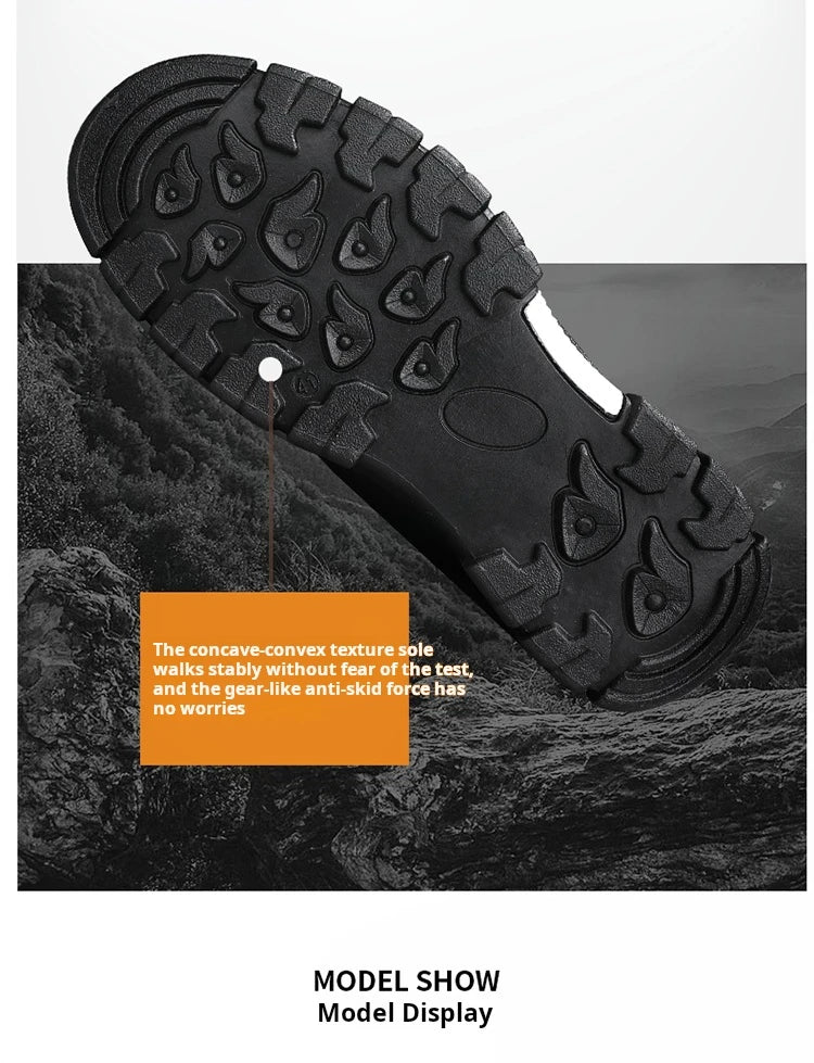 Winter Boots for Men New Waterproof PU Leather Warm Snow Ankle Boots Outdoor Warm Plush Non-slip Work High-top Casual Shoes