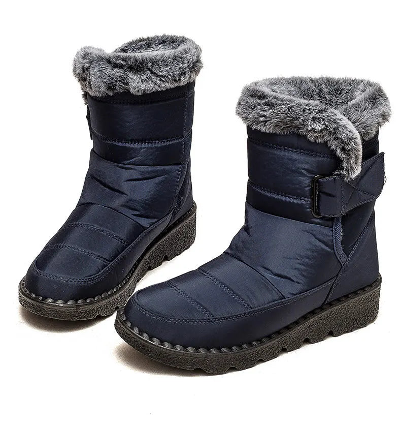 Women's Boots Fashion Winter Boots With Super Warm Fur Botas Mujer 2025 Winter Shoes Woman Snow Boots Elegant Woman Heeled Shoes