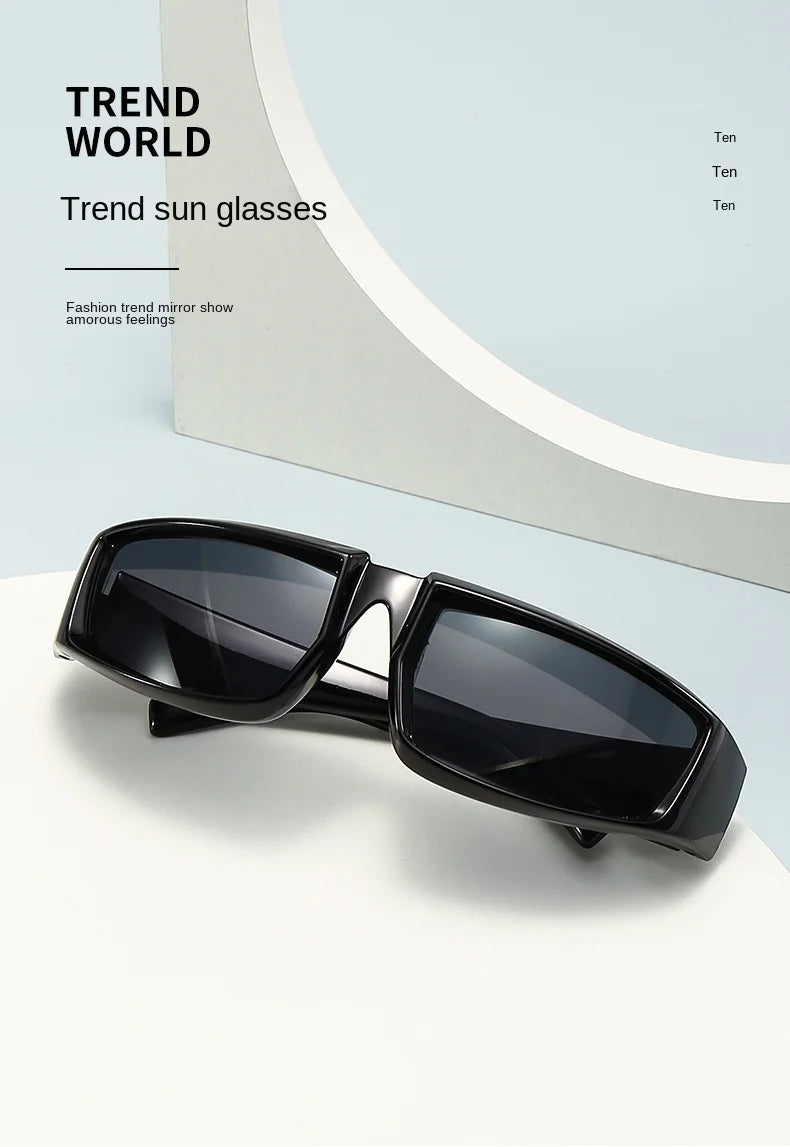 Future Science Technology Sense Sunglasses Men Women Concave Shape Sun Glasses Cool Punk Style Pair Summer Sports T206
