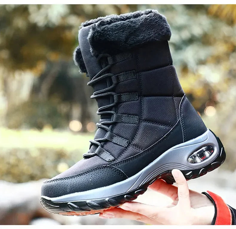 Women Winter Boots Women's Keep Warm Mid-Calf Snow Boots Women Hiking Boots High Quality Comfortable Air Cushion Women Boot