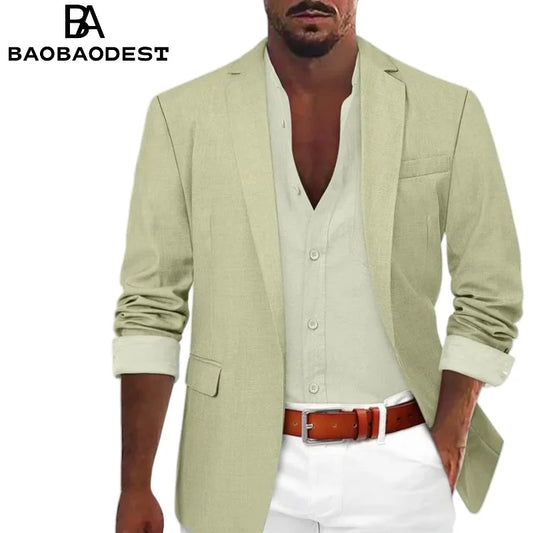 Wedding Suits for Men SuitWedding Birthday Striped Solid ColorLong Sleeve Spring Autumn Suit Top Coat Fashion Casual Comfortable