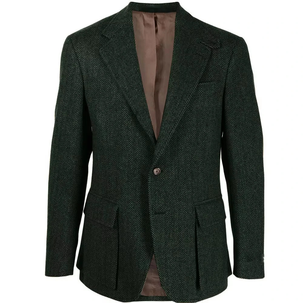 Elegant Man Dress Jackets Men Suit Men's Herringbone Blazers Business Casual Single Breasted Suits Sport Coats For Autumn Wnter