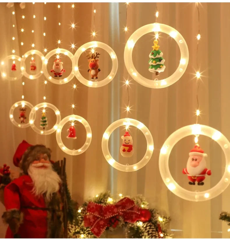 LED Christmas Curtain & Garland Lights Room Decoration