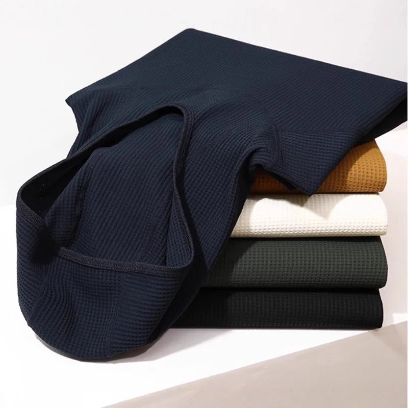 Men's Casual Trousers - New Loose Fit Workwear with Fleece Lining, Available in Various Sizes and Colors"