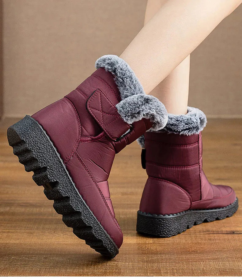 Women's Boots Fashion Winter Boots With Super Warm Fur Botas Mujer 2025 Winter Shoes Woman Snow Boots Elegant Woman Heeled Shoes