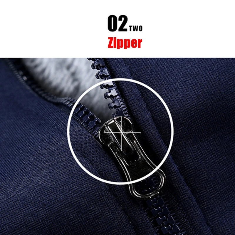 Winter Men's Coats Thicken Warm Jackets for Men Fleece Coat Men Casual Hoodies Streetwear Long Sleeve Tops Clothing