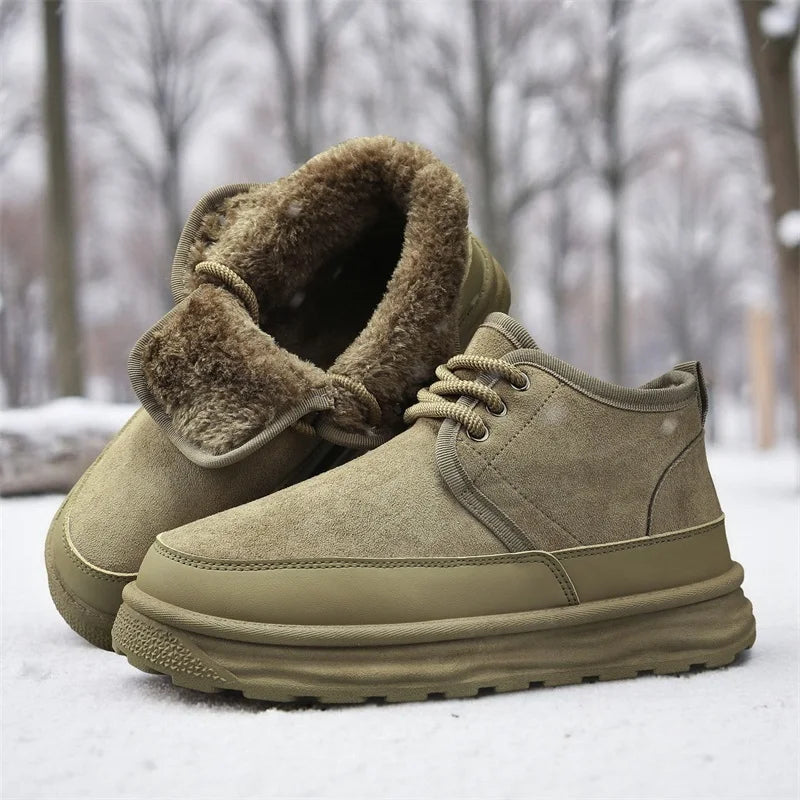 Men's Winter Warm Snow Boots Are Fashionable Versatile Anti Slip Comfortable and A Must-have for Winter Outings