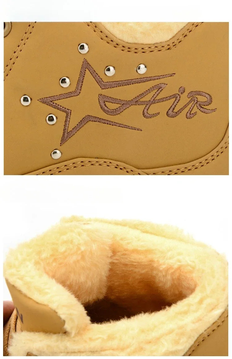 Womens Winter Snow Boots Warm Comfortable Non Slip Flat with  for Outdoor   women's shoes