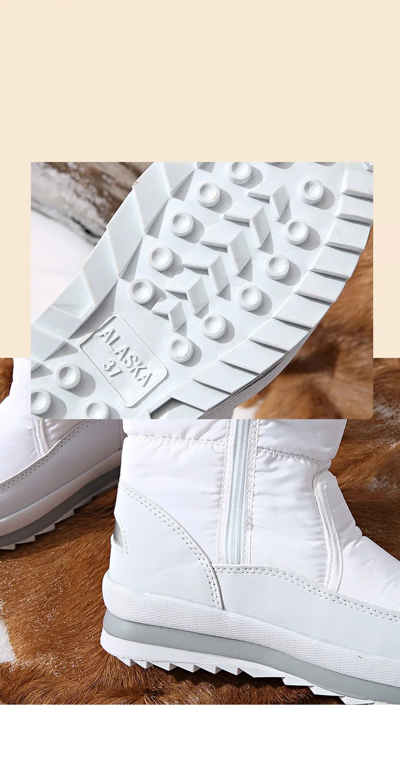 Autumn and Winter Cold-Proof Snow Boots for Men and Women, New Style, Fleece-Lined, Thickened, Non-Slip Cotton Shoes, Waterproof, Warm, High-Top Boots