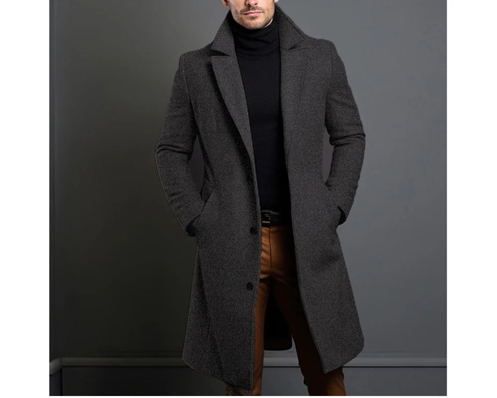 Winter Men's Trench Coats Luxury