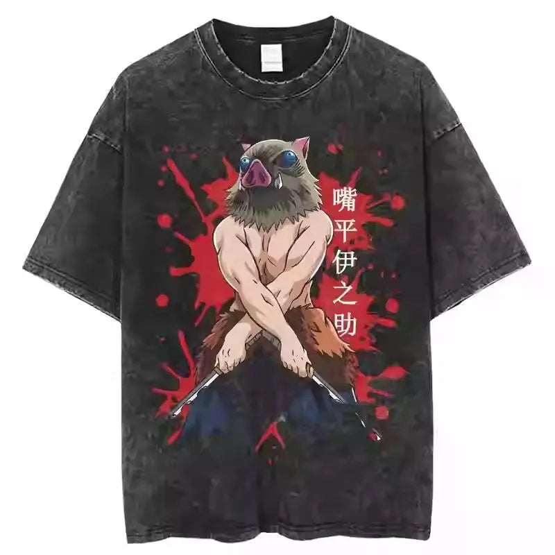 Mens Clothes New Arrival  Tee Shirt Homme Graphic T-Shirts Men Tshirt for Men Ropa Hombre Japanese Anime Graphic Washed 61351