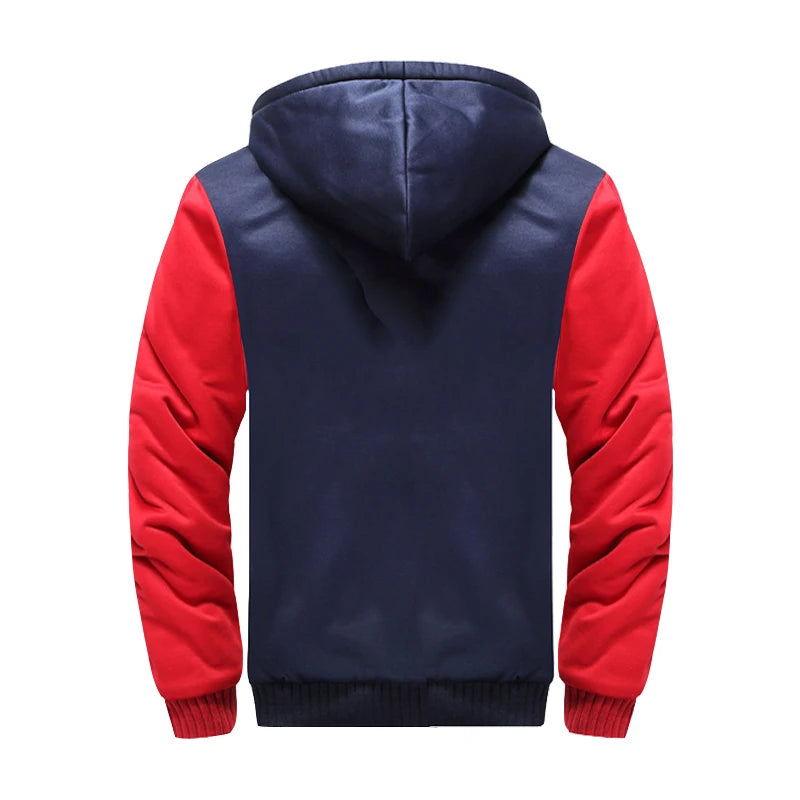 Winter Men's Coats Thicken Warm Jackets for Men Fleece Coat Men Casual Hoodies Streetwear Long Sleeve Tops Clothing