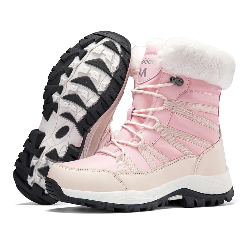 2025 Winter Snow Boots Cotton Shoes Waterproof and Cold proof Long Boots for Women Outdoor with Thick Velvet and Warmth 36-42