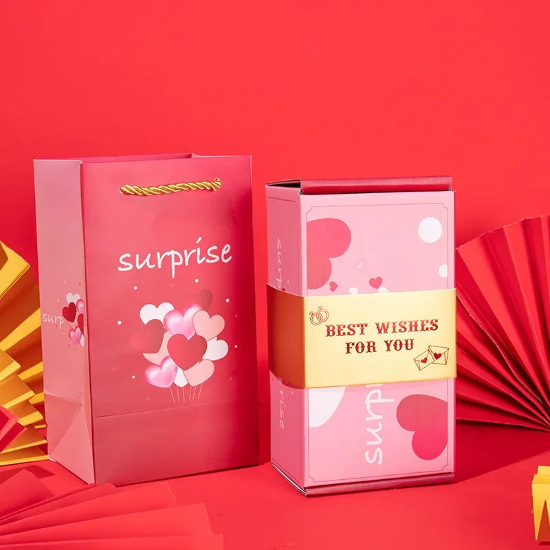 Christmas Gift Box DIY Folding Paper Box Money Pop Up Birthday Surprise Bounce Box Explosions Red Envelope Surpris Gift Box