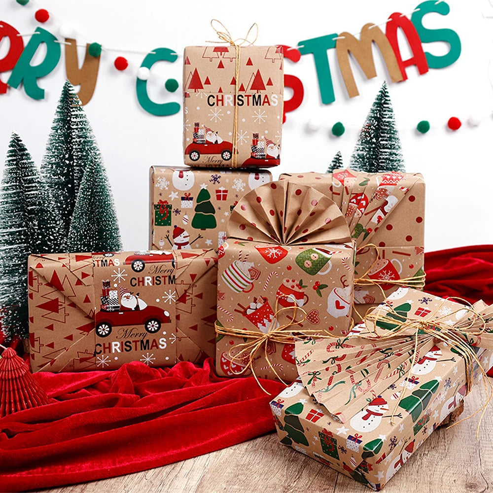 Festive Handmade Gift Wrap for Christmas