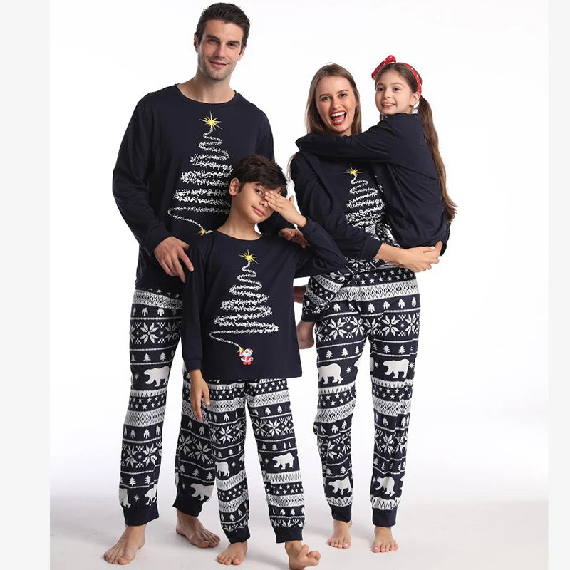 Family Matching Outfits Red Christmas Pajamas Sets Father Mother Daughter And Son Pajamas Family Children Clothing
