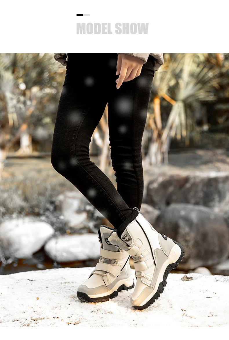 Winter Outdoor Women's Shoes Casual Shoes Snow Boots Warm  Fleece  Windproof  Durable  Versatile Outdoor Boots for Daily Use