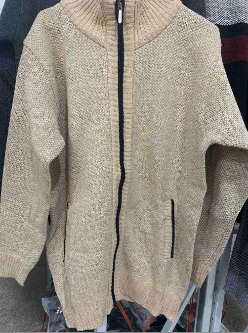 Winter Men'S Knitted Sweater Casual Coat Fashion Loose Cardigan Warm  Jacket Sweater  Stand Collar Knitting Coat Autumn