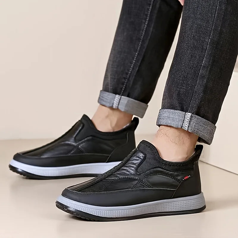 New Winter Men's Warm Snow Boots with Thick Fuzzy Lining Soft Sole for Outdoor Winter Outings and Home Leisure