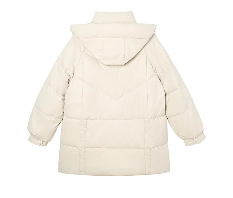 Winter New Down Long Jacket Women Warm Hooded Women's Cotton Padded Puffer Coat Fashion Temperament Overcoat Top