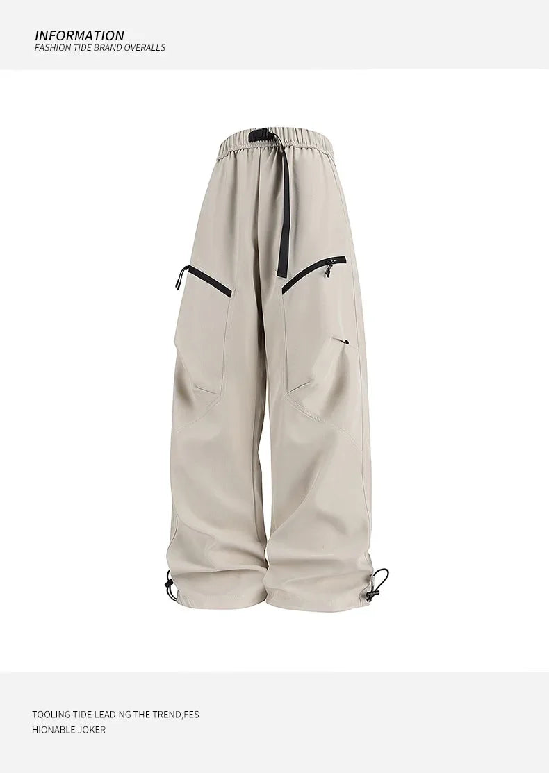 Thin workwear pants for men 2025 new style summer loose straight-leg men's pants wide-leg casual pants