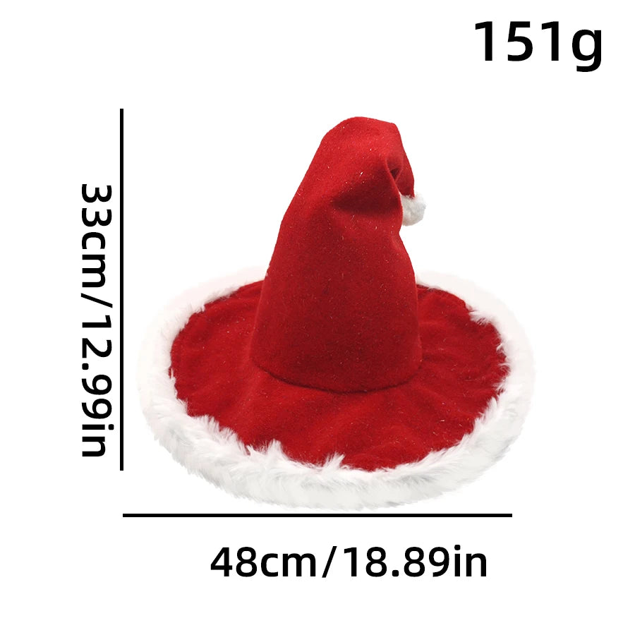 Christmas Hat, Santa Hat Holiday for Adults Unisex Comfort Extra Thicken Fur Xmas Hat for New Year Festive Party