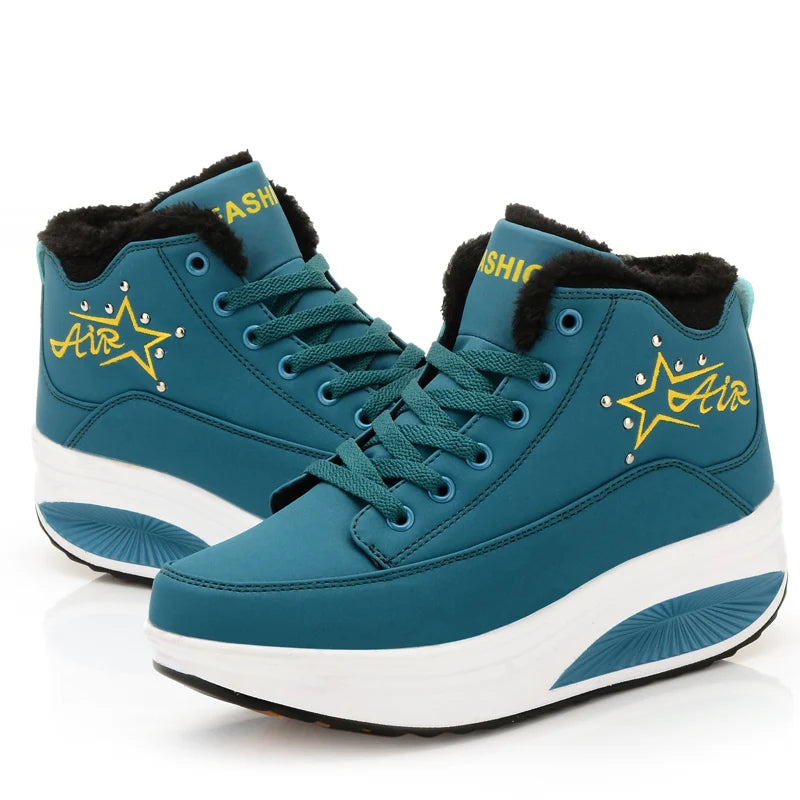 Womens Winter Snow Boots Warm Comfortable Non Slip Flat with  for Outdoor   women's shoes