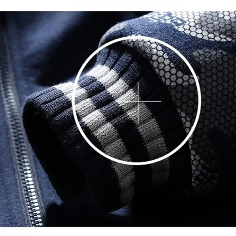 Winter Jacket Men Warm Coat Thick Fleece Male Zipper Hooded Jackets Casual Hooded Sportswear Outerwear Long Sleeves Sports Hoody