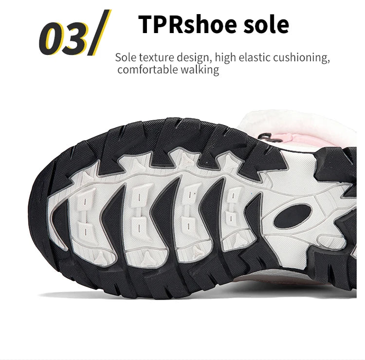 2025 Winter Snow Boots Cotton Shoes Waterproof and Cold proof Long Boots for Women Outdoor with Thick Velvet and Warmth 36-42